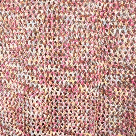 Christopher & Banks Open Knit Hooded Sweater Womens XL Cotton Beach Boho Rainbow - Picture 14 of 16